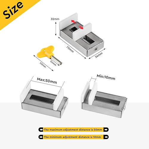 4 Pezzi Chiusura Finestra Scorrevole Regolabile Serratura Finestra Scorrevole Serratura di Sicurezza per Bambini con Chiave Finestra Scorrevole Stop Argento - Honorern