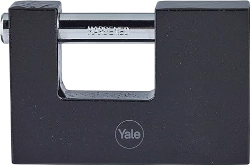 Yale Lucchetto rettangolare Y113BL/90/119/1 nero, corpo 90mm, corpo in ferro - Honorern