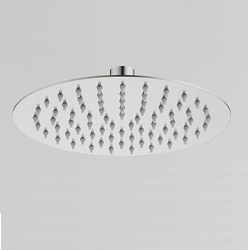 Soffione doccia ultraslim tondo in acciaio inox satinato diametro 20 cm - Honorern