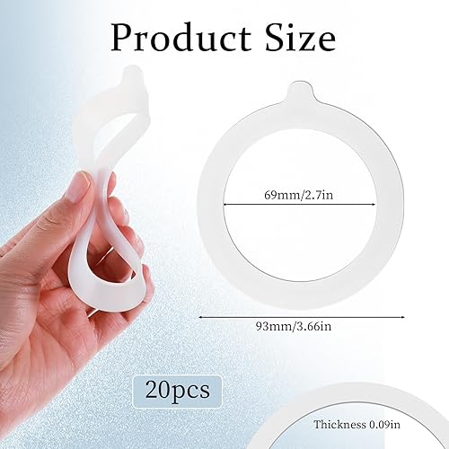 Set di 4 guarnizioni di ricambio in silicone, per barattoli di conserve, anelli in gomma per barattoli di conserve, anelli di gomma per fermagli per barattoli di sicurezza, bianco e rosso - Honorern