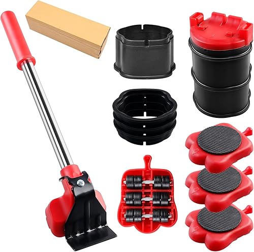 Set di 13 sollevatori per mobili, ruote multifunzione con 8 regolatori di altezza, per mobili, per il trasporto di mobili, carico massimo 300 kg - Honorern