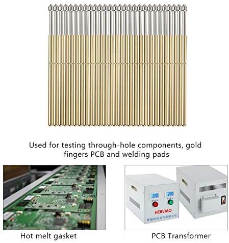 100 pz P100-E2 Test sonde a molla Diam 1.5mm Utensili per test pin conico con testa conica per puntali per test pin - Honorern