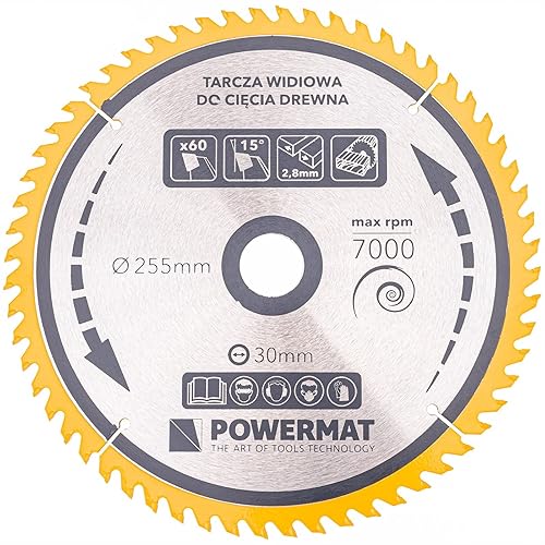 Lama universale per sega circolare per legno, diametro 255 x 30 mm, 60 denti - Honorern