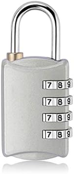 Lucchetto da viaggio a 4 cifre per bagagli, lucchetto a combinazione, per esterni, con codice (1, nero) - Honorern