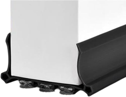 Striscia di isolamento acustico per porta, antivento, antipolvere, striscia di tenuta inferiore della porta del parabrezza, materiale isolante acustico in PVC+feltro, larghezza regolabile (bianco) - Honorern