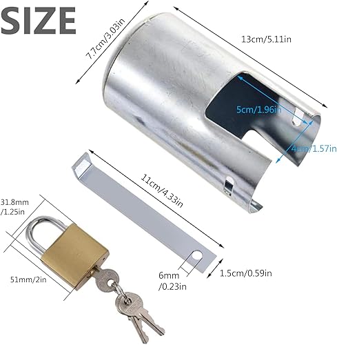 Serratura per rubinetto, serratura per rubinetto, copertura per rubinetto esterno, blocco per rubinetto esterno, coperchio di protezione per rubinetto, serratura per rubinetto da esterno, serratura - Honorern