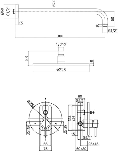 KITLIG015CR Soluzione doccia completa LEVEL PAFFONI - Honorern