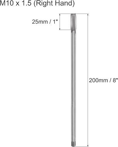 Maschio per Filettatura Metrica M10 x 1.5 H2 200mm Extra Lungo Maschi Fresatrice Filettatura Dritta Strumento Riparazione Maschiatura Filettatura - Honorern