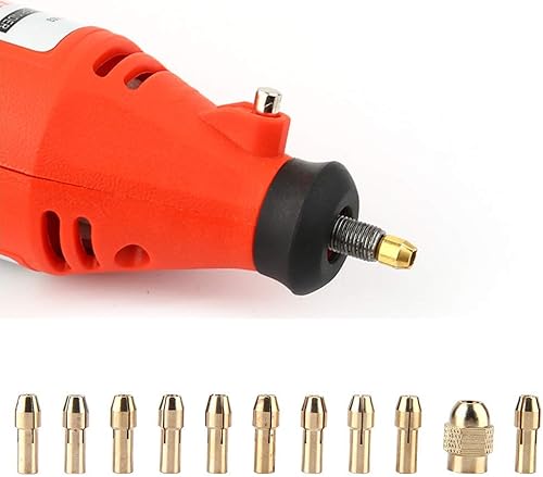 Mandrino Per Trapano in Rame a 4 Ganasce Da 11 Pezzi Set Di Pinze Pinza Trapano Avvitatore Pinza Punte Trapano Elettrico Piccola Per Mini Smerigliatrice Elettrica Ruota Utensile 0,5-3,2 Mm - Honorern