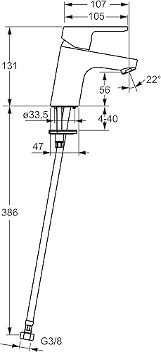 Hansa primo rubinetto per lavabo, 49422203 - Honorern