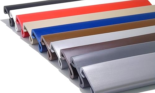 Listello per ringhiera PVC elastico adatto alla balaustra delle scale - Corrimano, 40x8mm, Marrone scuro - Honorern