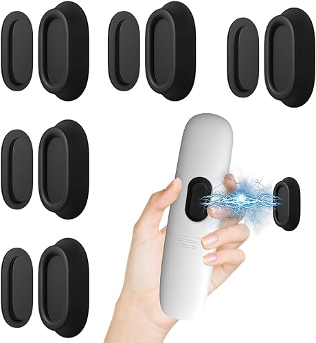 5Pack 2024 - Supporto per telecomando magnetico migliorato, colore nero, in silicone, supporto da parete per TV, aria condizionata/ventilatore - Honorern