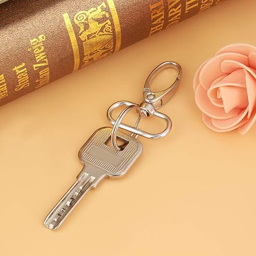 Leopacat Gancio Portachiavi,Set Moschettoni per Borse Fibbie Girevoli In Lega di Zinco Metallo Portachiavi Ganci Resistente con D Accessori per Fai Da Te per Borse 20 Pezzi 20 mm - Honorern