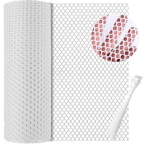 Recinzione in plastica per pollame, 0,4 m x 6 m, per giardino, casa, cortile - Honorern