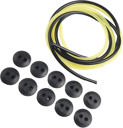 Set di gommini per serbatoio carburante con linee del carburante, 12 pezzi, 2 fori, gommini e tubi per decespugliatori, tosaerba e parti di ricambio per apparecchiature elettriche esterne - Honorern