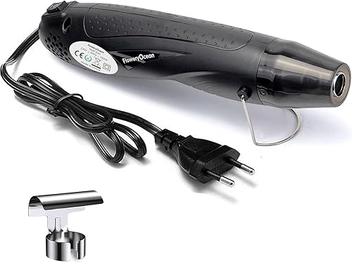 Mini pistola ad aria calda da 350 W, 2 impostazioni di temperatura 392°F/662°F, per goffratura artigianale, tubi termoretraibili, resina epossidica, ritiro riscaldato, asciugatura a - Honorern