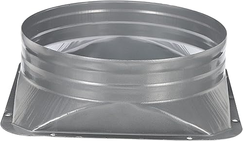 PATIKIL 8' Condotto Connettore Flangia, Metallo Dritto Tubo Flangia Quadrato a Rotondo Interfaccia Aria Condotto per Riscaldamento Raffreddamento Ventilazione HVAC sistemi - Honorern