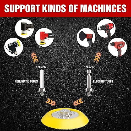 Dischi Abrasivi 75mm Grana 80/100/120/180/240/320/400/600/800/1000/2000/3000 Carta Vetro Abrasiva 120Pz per Smerigliatrice Pneumatica Elettrico - Honorern
