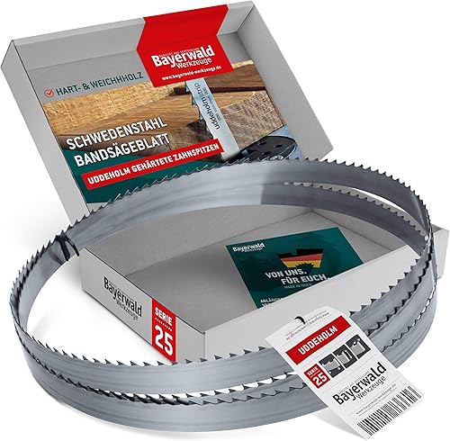 Bayerwald Uddeholm - Lama per sega a nastro temprata, 3500 x 25 x 0,6 x 8, per tutti i tipi di legno/sega a nastro adatto per Bernardo e molto altro ancora. - Honorern