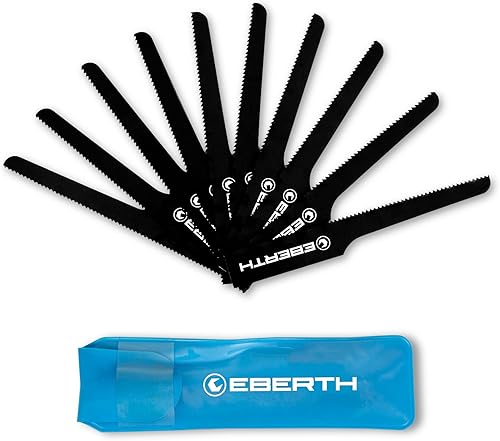 10x Lame per Seghetto Alternativo T18 (10 pezzi), lunghezza totale 95mm, ricambio lame seghetto alternativo per sega pneumatica EBERTH IW8-P38, lama con 18 denti, per acciaio alluminio plastica - Honorern