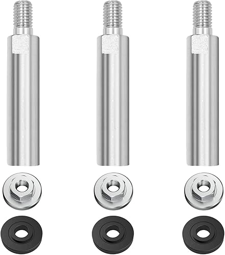 M10 Prolunga Asta per Smerigliatrice, 3 Pezzi Acciaio Inossidabile Albero Prolunga per Lucidatrice, Albero di Prolunga Rotativo 80 cm, Estensione 62 cm, con Distanziali, per Modello 100 - Honorern