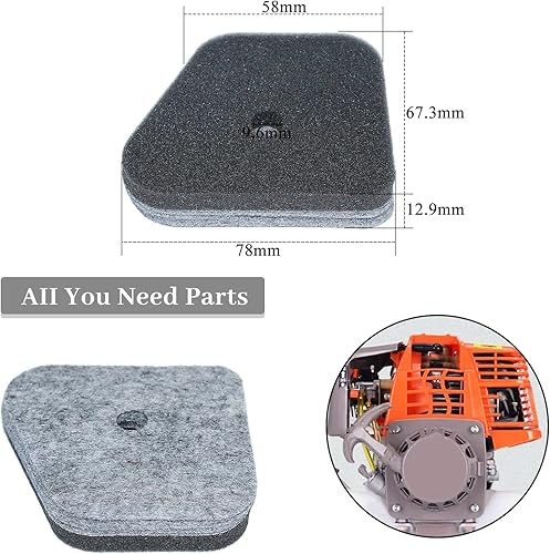 HAISHINE 2Pcs Filtro Aria per STIHL FS90 FS100 FS110 FS130 4 Mix Engine # 4180-120-1800 - Honorern