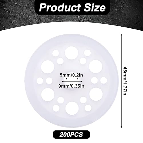 200st Rondelle Piatte in Plastica, Rondelle di Plastica da 45mm Rondelle in Polipropilene Rondelle per Pannelli Isolanti in Schiuma per Fissare e Supportare Pannelli Isolanti in Schiuma - Honorern