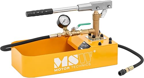 MSW Pompa prova impianti 60 bar 2 valvole 16 ml Serbatoio acqua: 7 litri Pompa di prova manuale Pompa collaudo impianti - Honorern