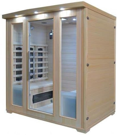 Sauna a Infrarossi cm 175x135 con 4 sedute radio bluetooth profumoterapia cromoterapia I - Honorern
