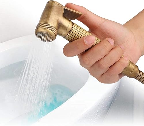 Spruzzatori per Bidet Set, Portatili Spruzzatore per Bidet in Ottone Vintage Soffione Doccia Incluso Staffa per Tubo Flessibile - Honorern