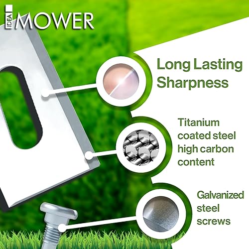Idea Mower lame di ricambio per robot tagliaerba Premium, compatibile con Stihl iMOW | Confezione 30 lame | Coltelli di lunga durata resistenti alle intemperie - Honorern