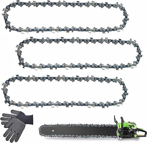 3 catene per motosega, 35 cm, 3/8 'LP 1,3 mm, 52 maglie, per diverse motosega, compatibile con Oregon, Einhell GH-EC1835, Dolmar, Ryobi, Husqvarna - Honorern