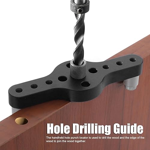 Guida alla perforazione dei fori Guida alla perforazione dei fori per la lavorazione del legno Tassello di centraggio Posizionatore per fori diritti Strumenti per localizzatore di giunzioni per la lav - Honorern