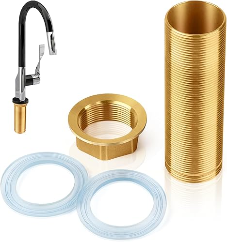 Kit di Prolunghe Filettate, M30*10 cm Set Prolunga per Rubinetto con Prolunga Alta Kit Dado di Bloccaggio con Albero Filettato Prolunga per Tubo Filettato per Rubinetti per Tubi Filettati - Honorern