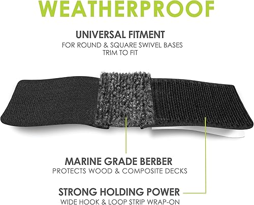 Slipstick GorillaOutdoor CB5046 - Protezioni per pavimenti con base a slitta per mobili con gambe e basi tubolari (confezione da 8), cuscinetti avvolgenti per mobili per esterni o interni, nero/grigio - Honorern