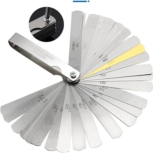 Set spessimetri per regolazione del gioco valvola, 32 lame, metriche e pollici, doppia marcatura - Honorern
