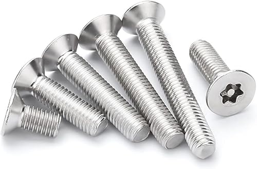 Viti a Macchina Torx Bulloni a Testa piatta Viti Bulloni Inox, Vite antifurto a testa svasata Torx M5×40mm,20 pcs - Honorern