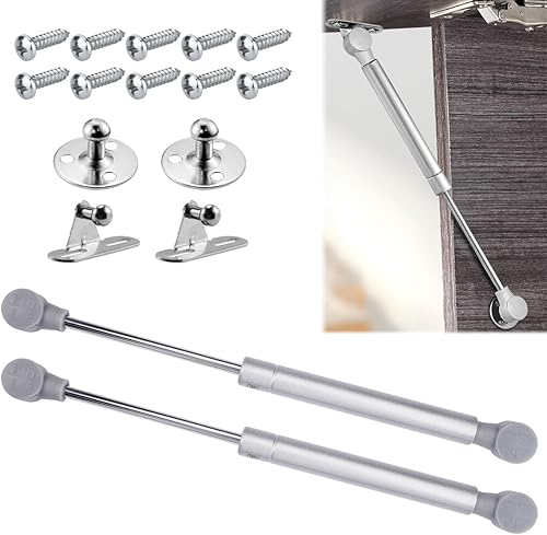 2 Pezzi Molle a Gas con Viti 200N/ 20KG Pistoni per Ante Cucina, Ammortizzante e Silenzioso, Impermeabile e Antiruggine, Pistoncini per Mobili per Ante di Armadi in Legno e Coperchi di Scatole - Honorern