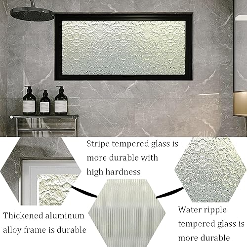 Finestra di Casa Bianca, Finestra A Battente Aperta Seminterrato Lega Alluminio, Finestra Tramoggia Rotante Isolata con Ventilazione A Incasso Bagno(65x35cm) - Honorern