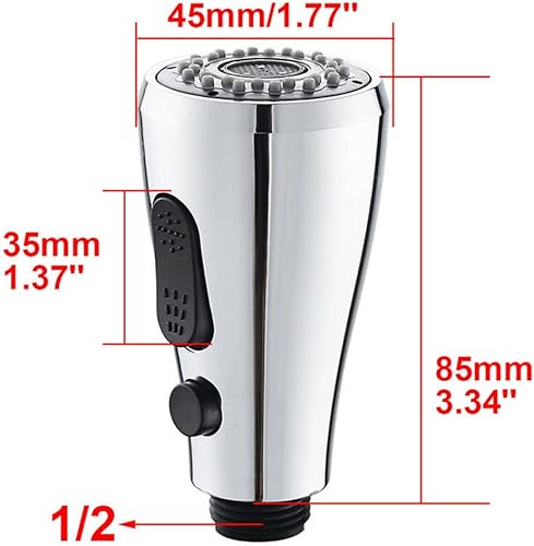 Parte di ricambio per rubinetto da cucina, con regolazione estraibile, soffione per doccia, per cucina, bagno, miscelatore, rubinetto da 1/2', connettore generale - Honorern