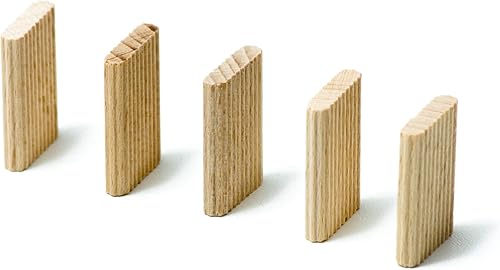 Tasselli Legno 5x19x30 [mm] 300 pz, Cavicchi legno rettangolare, Compatibile con tutte le fresatrici per giunzioni compresa Festool. Realizzati in legno di faggio di alta qualità. - Honorern