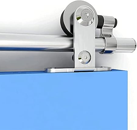 CCJH 200 cm/6.6FT In Acciaio Inox Scorrevole Barn Door Hardware Kit Binario Rullo Armadio Accessorio per Porta Singola Forma T - Honorern