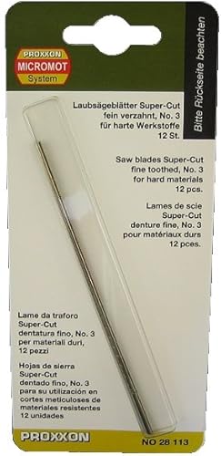 PROXXON 2228113 - Lame a denti fini (41d/25 mm) 12 pcs, nero - Honorern