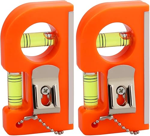 2 Pezzi Mini Livella a Bolla Magnetica Livella Piccola per Camper Livella Tascabile 2 Bolle Livella a Bolla d'Aria Precisione in Plastica per Lavorazione del Legno o Misurazione Fai-da-Te - Honorern