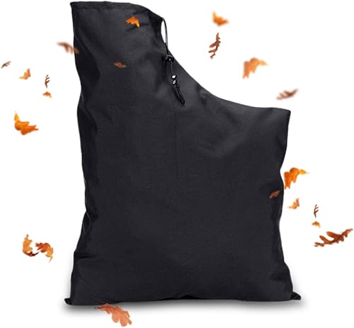 1 sacchetto per soffiatore foglie, sacchetto per aspirafoglie, sacchetto per foglie con cordino, sacchetto di raccolta regolabile, sacchetto sottovuoto per interni ed esterni (nero) - Honorern