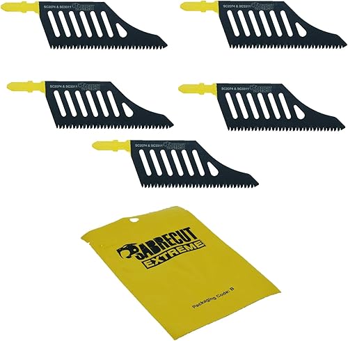 5 lame per seghetto alternativo SabreCut JSSC2074_5 con codolo a T HCS per legno taglio a filo DT2074 compatibili con Dewalt Bosch e molti altri - Honorern
