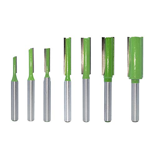 7Pcs 6mm Gambo Singolo/Doppio Flauto Punta Dritta Fresa per Legno Fresa nel Carburo di Tungsteno Strumento di Lavorazione Del Legno - Honorern